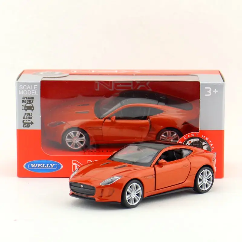Литая металлическая модель Welly масштаб 1:36 JAGUAR F TYPE COUPE игрушечный автомобиль