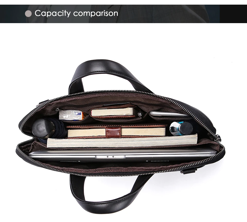 Laptop Bag Genuine Leather Men Bag Male Messenger Crossbody Bags for Men Shoulder Bags Leather Business Briefcases Handbags (20)