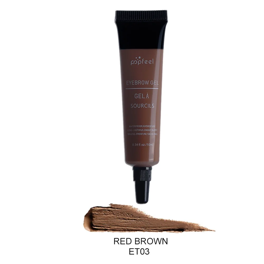 Professional Eyebrow Enhancer Makeup Henna Eyebrow Gel 4 Color Black Brown Waterproof Liquid Eye Brow Cream Cosmetics 10ml - Цвет: 03