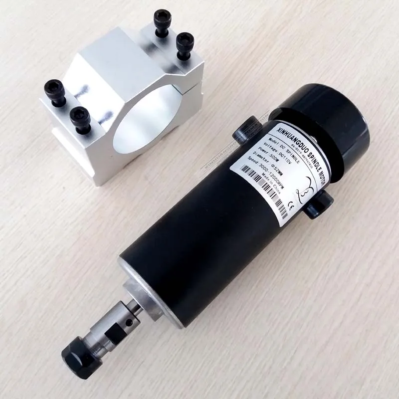 

CNC Spindle 500w ER11 Collet 52MM Diameter DC Small 0.5kw Air Cooled Spindle Motor for Engraving Milling Spindle with Free scre