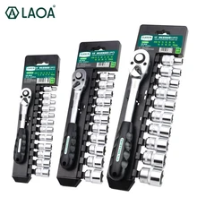 LAOA – jeu de clés à cliquet, jeu d'outils de réparation de voiture, clé d'entraînement CrV pour vélo, moto, ensemble d'outils de réparation de voiture