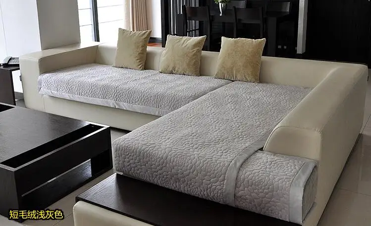 Para el sofá toalla sofás covers set cojín de terciopelo cubre/gris