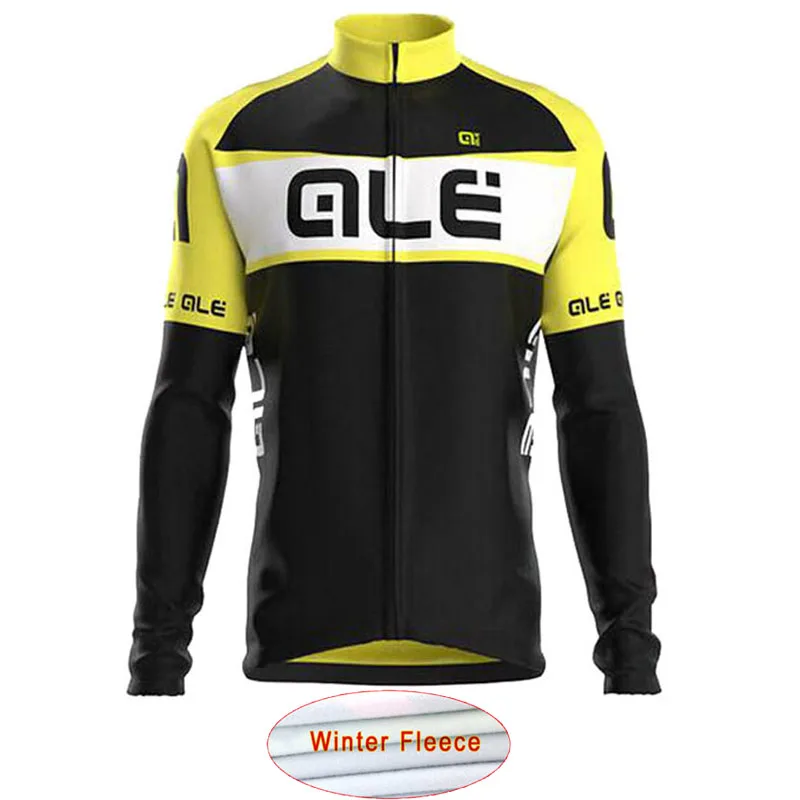2018 ALE cycling Jersey Pro team Bicycle clothing Winter Thermal Fleece