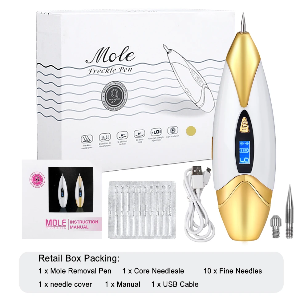 

9 Level Plasma Pen Laser Mole Wart Removal Tool Skin Freckles Tattoo Spot Remover Skin Care Machine Skin Care Tool
