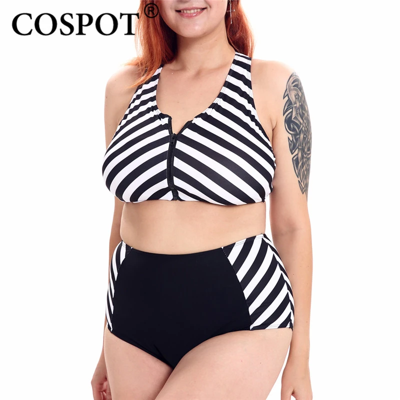 zipper swimsuit two piece