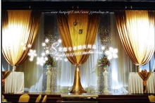Ice Silk Elegant gold Wedding Backdrop 3m*6m Wedding Supplies Curtain wedding Decorations