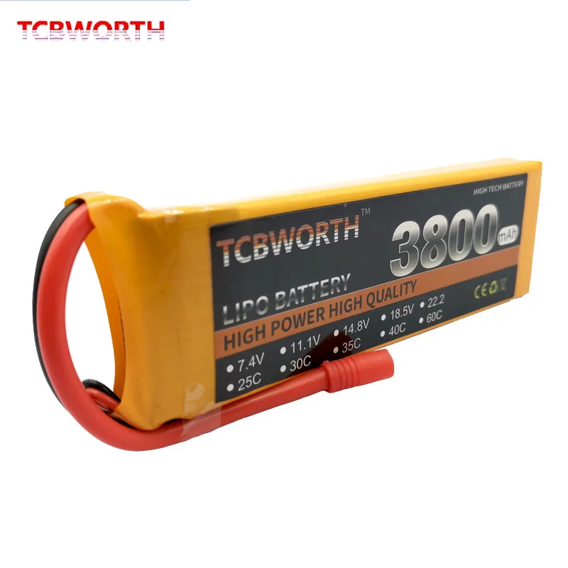 2S RC Lipo аккумулятор 7 4 В 3800 мАч 35C для радиоуправляемого дрона самолета вертолета
