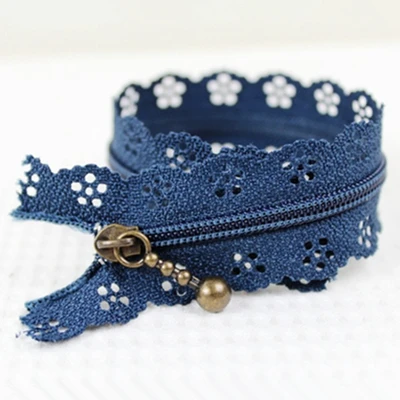 10 шт./лот шнурок из нейлона вытяжное кольцо на молнии DIY Швейные вручную вакуумные пакеты для одежды кружевные аксессуары молния - Цвет: Navy Blue
