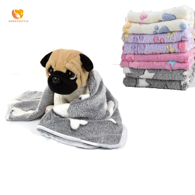 

Dog Blanket Kennel Mat Pet Cat Dogs Paw Foot & Bone Sleeping Bed Cover Mat Warm Puppy Breathable Cushion DOGGYSTYLE