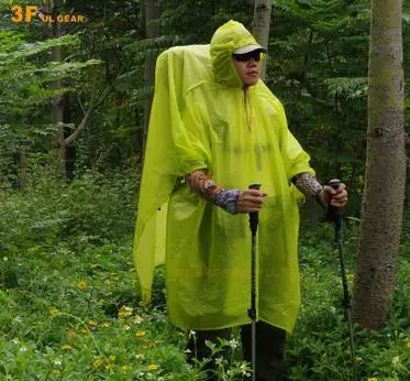 

3f ul gear Multifunctional Raincoat 3 in 1 Outdoor Rain Poncho Backpack Rain Cover Waterproof Tent Awning Camping mat