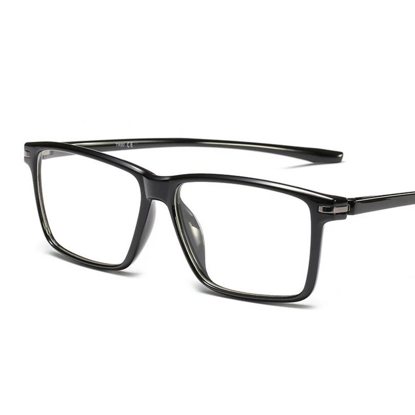 

MOYSSEN Men's Business Style TR90 Rectangular Frame Eyeglasses Male Leisure Big Square Lenses Optical Myopia Eyewear Glasses