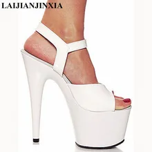 LAIJIANJINXIA/; пикантные босоножки на высоком каблуке 17 см; Танцевальная обувь для ночного клуба; модель обуви для танцев на шесте; женская обувь на высоком каблуке; G-002