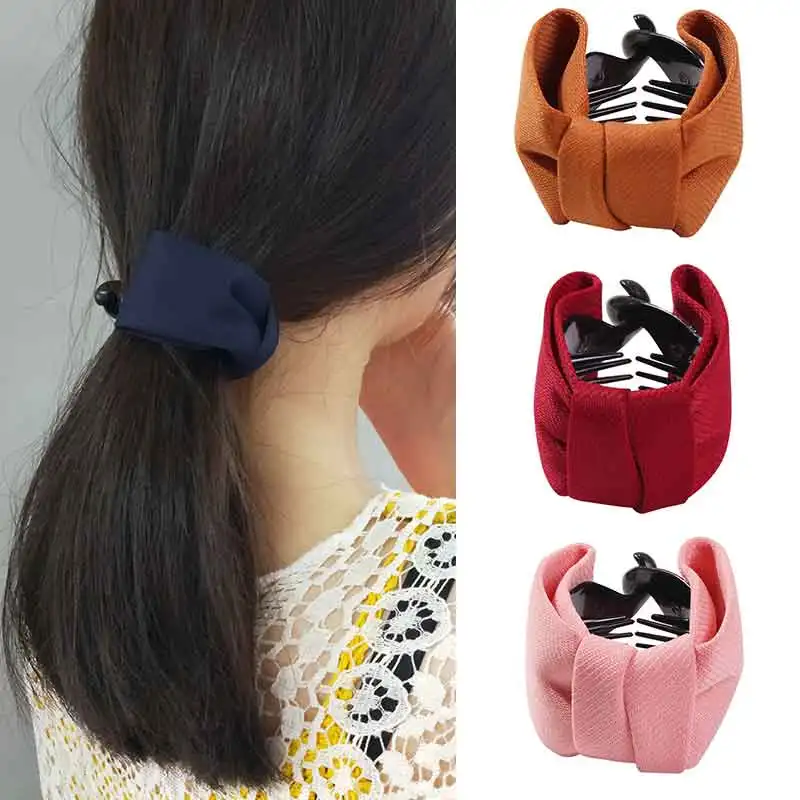 

Lalynnlys Unique Design Knot Cloth Hair Buckle for Hair Ponytail Ring Buckle Holder For Women Girl Hair Accessories Gifts F06201