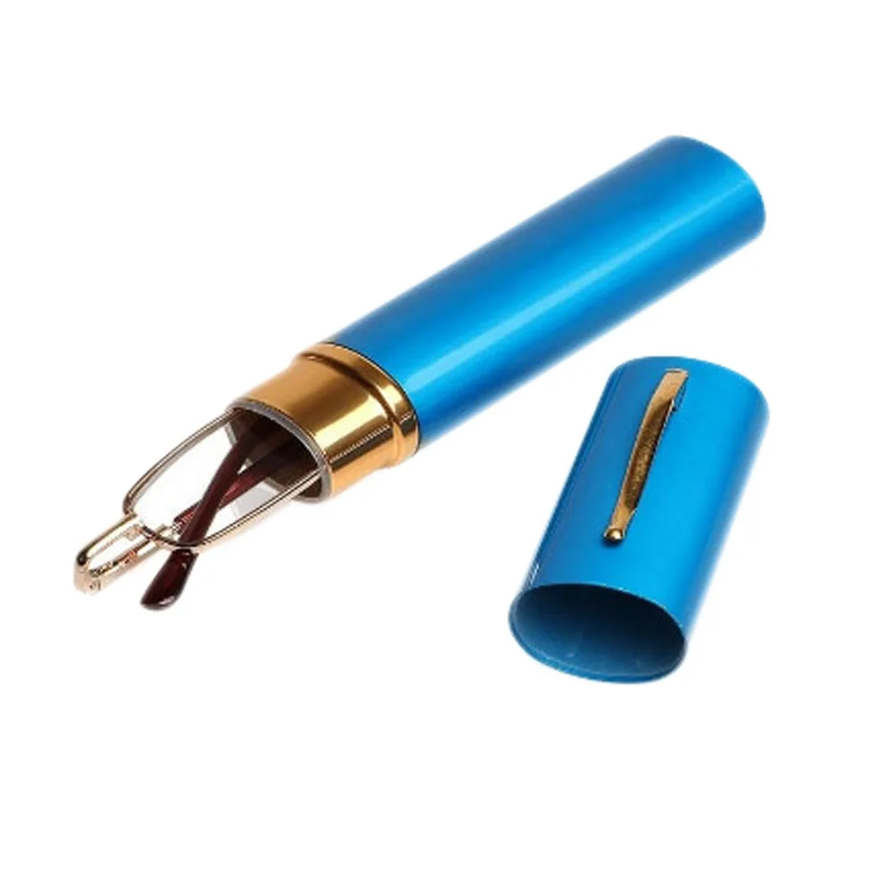Reading Glasses Case Durable New Eyewear Glasses Box Aluminum Tube Aluminum Pen Fashion Eyeglass