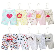 

[5Pcs/lot Random Color]Summer Baby Shorts Cartoon Print Newborn Baby PP Shorts 100%Cotton Toddler Short Pants Infant Clothes