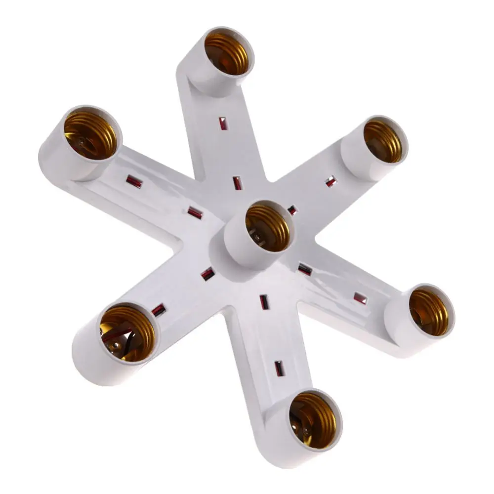 

1 To 7 e27 Lamp Holder E27 Socket Base LED Lamp Light Socket Base Bulb Splitter Holder Converter