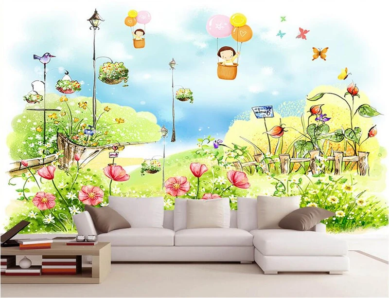 

Wallpapers Youman Custom 3d Wallpapers Hand Painted Abstract Murals Flowers Cartoon Photo Wall Mural Environment Friendly Wall