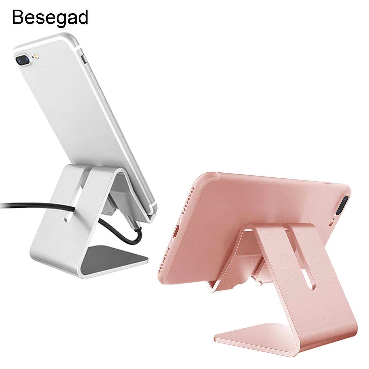 Besegad алюминиевый мобильный телефон настольный держатель дисплей для Samsung Huawei iPhone