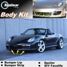 Для Porsche Boxster 986 987 981 бампер губы/Top gear магазин спойлер для Тюнинг автомобилей/TOP gear обвес комплект+ полоса