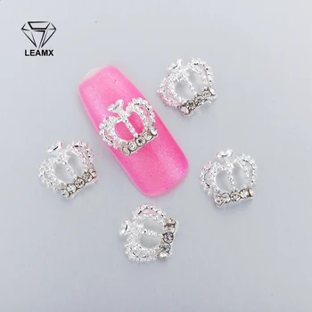 

10Pcs 3D Nail Art Decorations Metal large Crown Glitter Rhinestones Nails Charms Diamonds For Manicure Decor