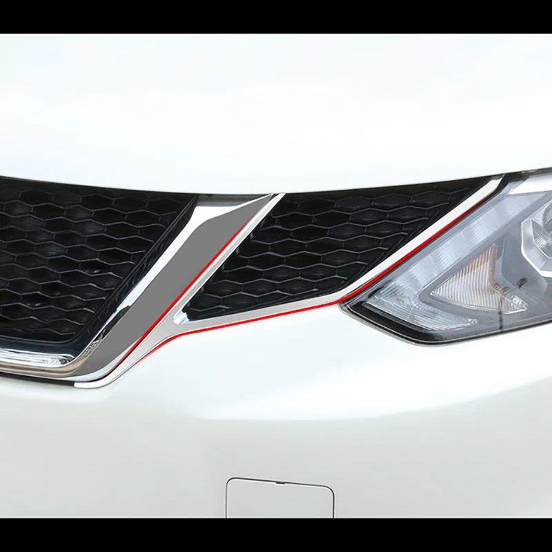 For-Nissan-Qashqai-J11-2014-2018-Chrome-Front-Mesh-Grille-Grill-Head-Light-Lamp-Cover-Trim