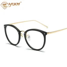 YUW металлические дужки очки компьютерные оптические очки оправы с прозрачными линзами для унисекс 01