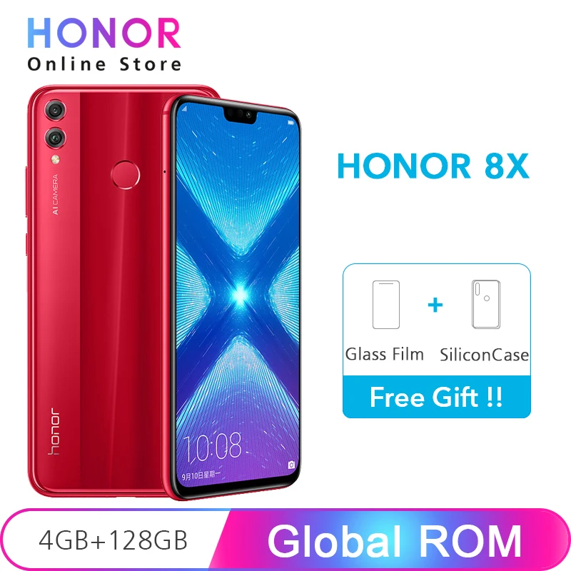 

Huawei Honor 8X Smartphone 4GB RAM 128GB ROM 6.5" FHD 1080x2340 3750mAh Kirin 710 Octa Core 20MP Dual AI Camera OTG