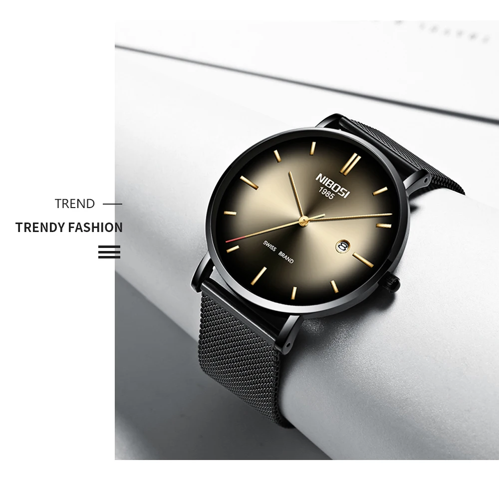 NIBOSI Men And Women Watches Top Brand Luxury Unisex Watch Waterproof Classic Simple Quartz Wrist Watch Erkek Kol Saati Relogios (2)