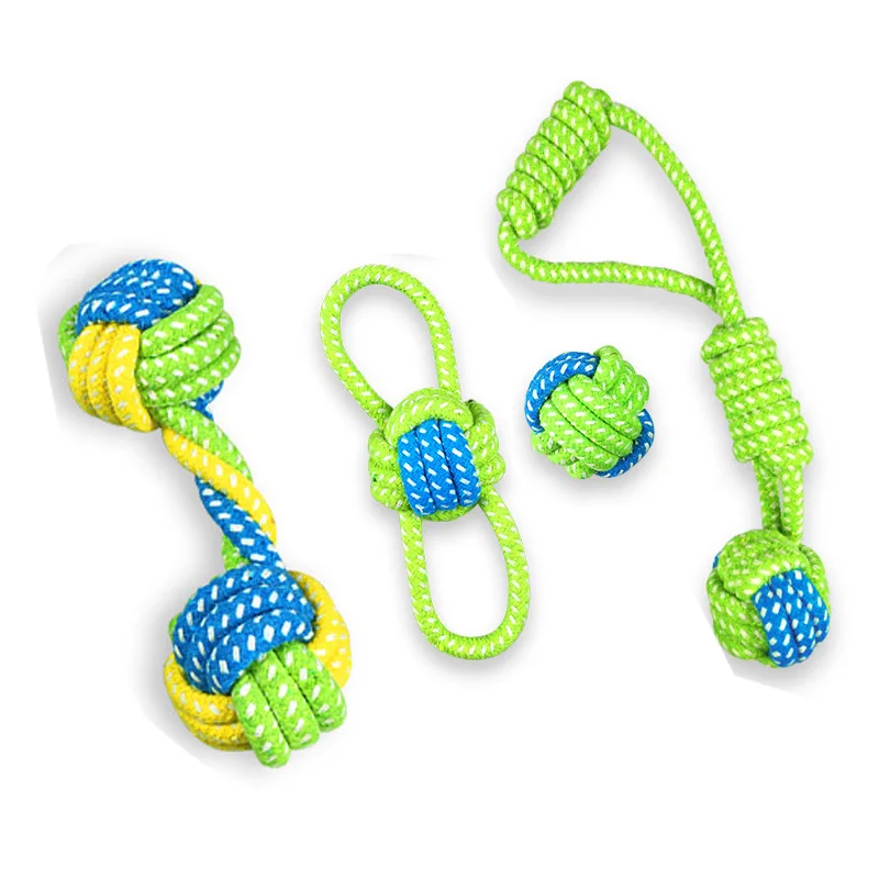 Chewing cotton rope molar toy dog outdoor teeth cleaning dog rope toy dog cat interactive toy