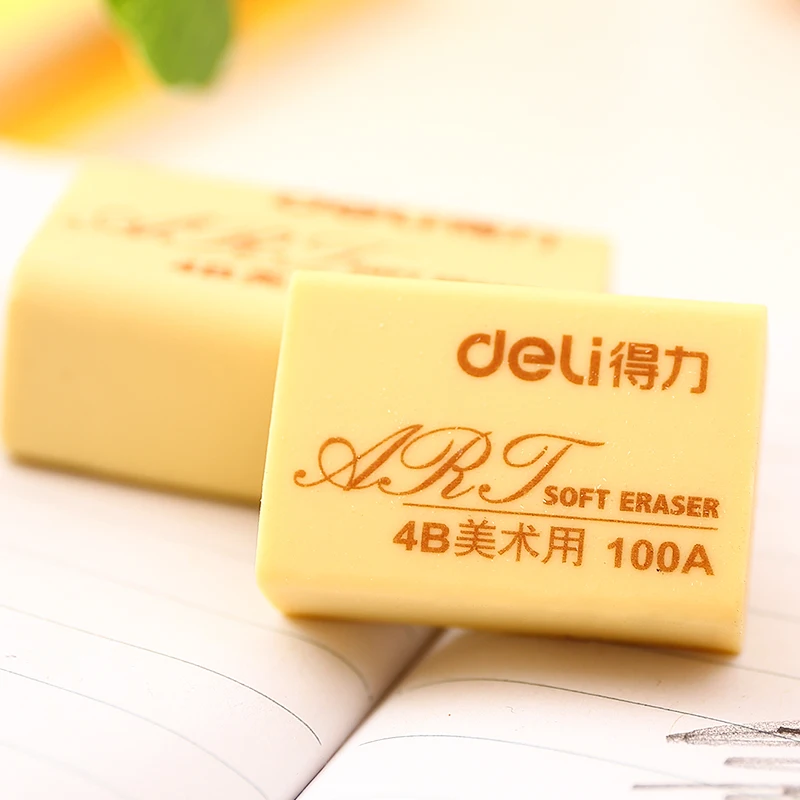 Free shipping eraser deli 7534 4b rubber student pencil eraser small