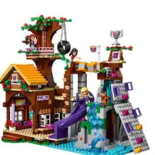 784 шт. подруг приключение лагерь домик на дереве, строительные блоки, игрушки для девочек