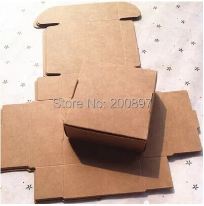 350gsm крафт-бумажная коробка 95x95x30 мм Подарочная коробка ручной работы для конфет 50 шт в партии