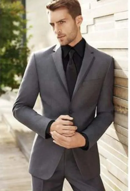 mens slim fit grey suit