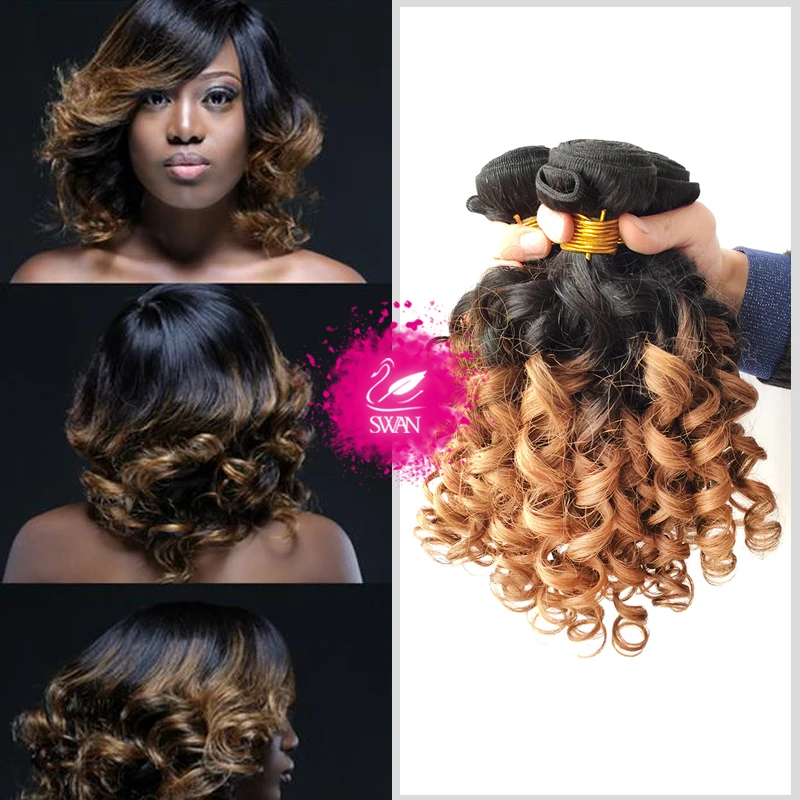 9a Peruvian Spiral Curl Weave 4 Bundles Curly Weave Human Hair 1b