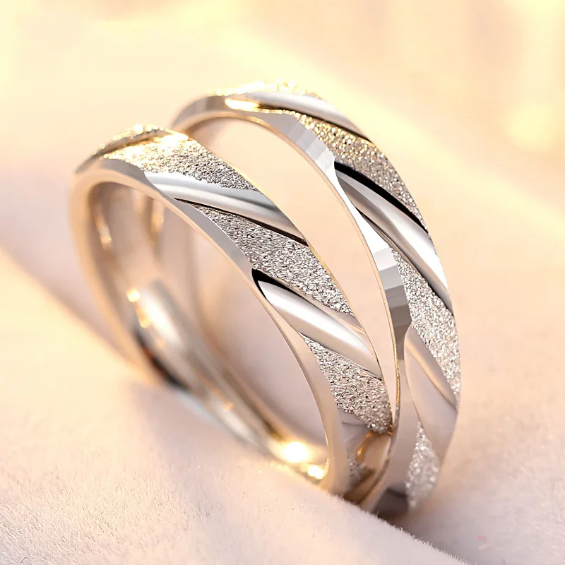 Solid S925 sterling silver couple ring men and women silver jewelry creative on the wholesale section of the wholesale R4345S