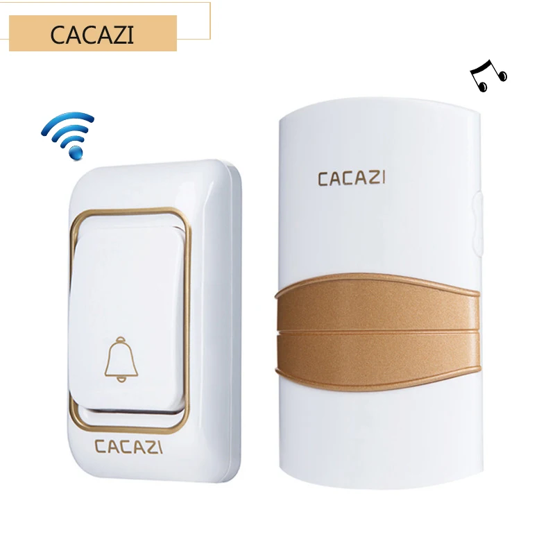 Cacazi Новый 200 м удаленного Водонепроницаемый Беспроводной Дверные звонки AC220V ЕС