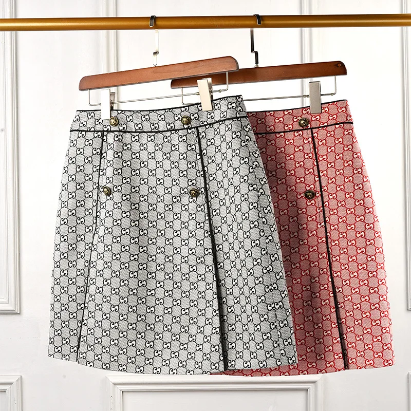 Mujeres Línea Alta Primavera Una As De Falda Nueva Verano Picture Imprimir 2019 Moda as X372 Picture Botones Mini Elegante Calidad xpq05ngvw