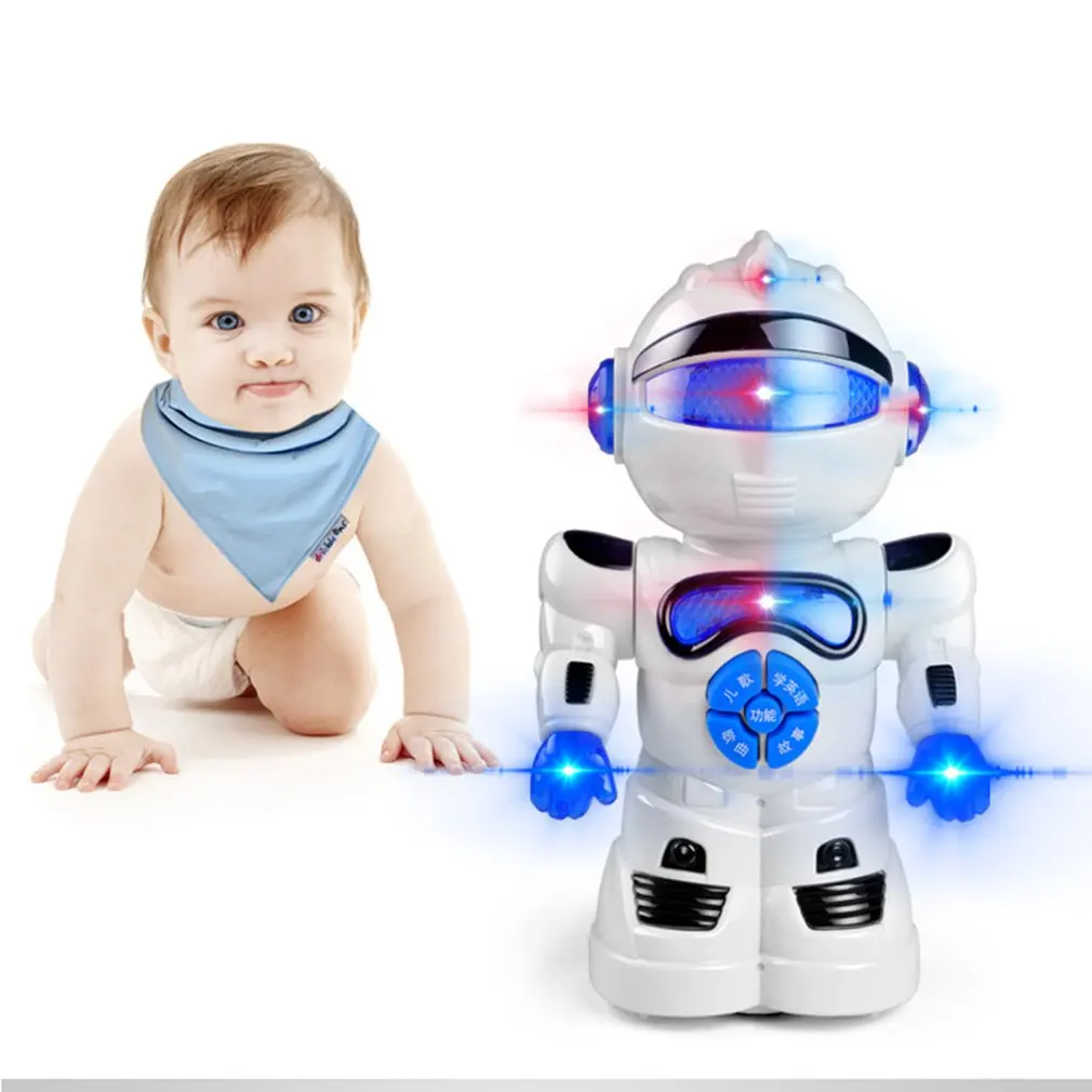 1pcs Kids Space Dance Electric Robot 360 Degree Rotating Robot Toy With