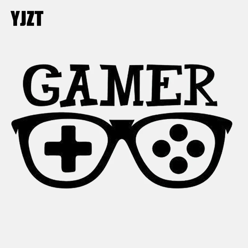 

YJZT 15CM*8.6CM Gamer Decal Glasses Control Vinyl Creative Car Sticker C22-0359
