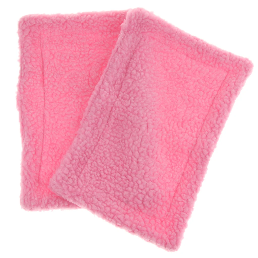 2 Pack Velvet Small Animals Warm Mat for Hamster, Guinea Pig, Ferret