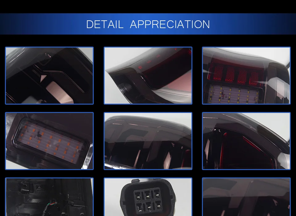 Best Car Styli Tail Lamp for Ford Ranger Raptor LED Tail Light 2012-2019 New Ranger LED Rear Lamp LED Turn Signal LED Brake Reverse 5