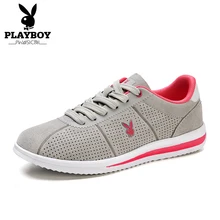 PLAYBOY/Модная женская обувь из микрофибры женские туфли на плоской подошве розовые/темно-синие/серые туфли с сумкой, размер 35-40, zapatos mujer DN71093