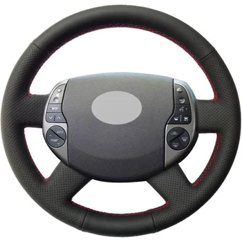 

Puou Black Leather Hand-stitched Car Steering Wheel Cover for Toyota Prius 2005-2008 Free shipping