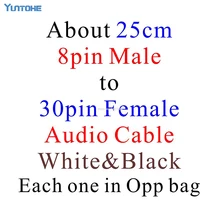 200 шт/партия 8 Pin штекер 3,5 мм до 30 Pin женский аудио соединительный кабель адаптер Micro до 30 pin аудио адаптер