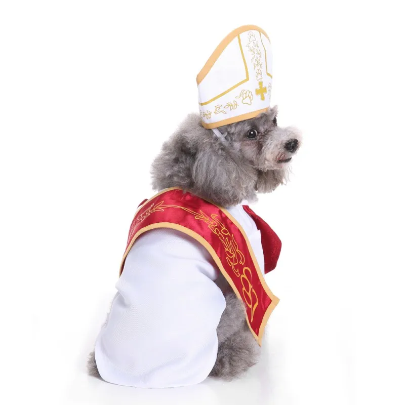 Коллекция года, одежда для собак на Хэллоуин, комплект для крестного отца с шапкой, костюм в Калифорнии, коллекции, святая Борзая Собака, одежда для питомца