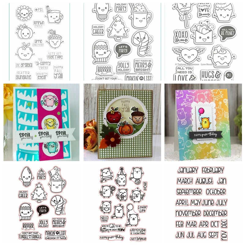 $2.47 Cute Ornament Set Transparent Clear Silicone Stamp Set/Seals for DIY Scrapbooking/Photo Album Craft Decorative Clear Stamp 4X6IN
