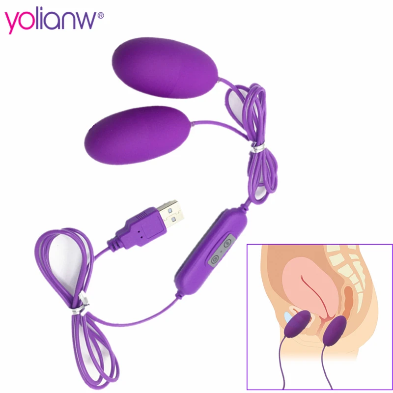 20 скоростей USB двойной яйцо вибратор G Spot Вибрирующий влагалищный яйцо Бен Ва мяч клитор стимулятор вибраторы взрослых Секс игрушки для женщин - изображение