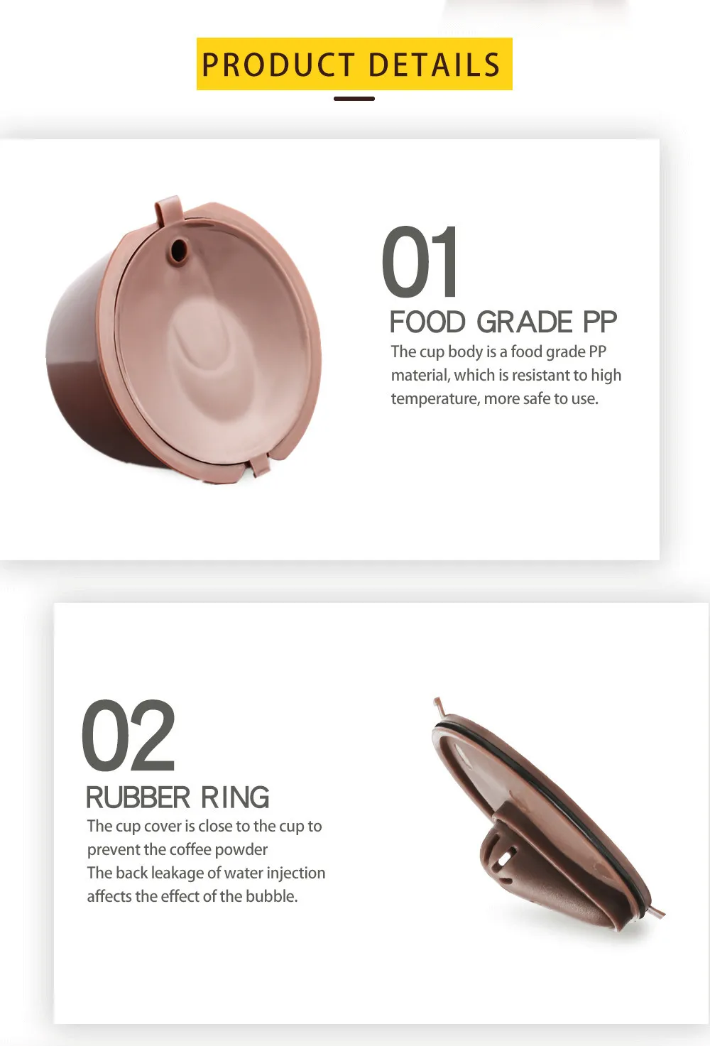 Капсулы для кафе Recargables dolcegusto Crema 3rd Capsulas Dolche Gusto BPA Free Capsula Dolca Gusto Cafe