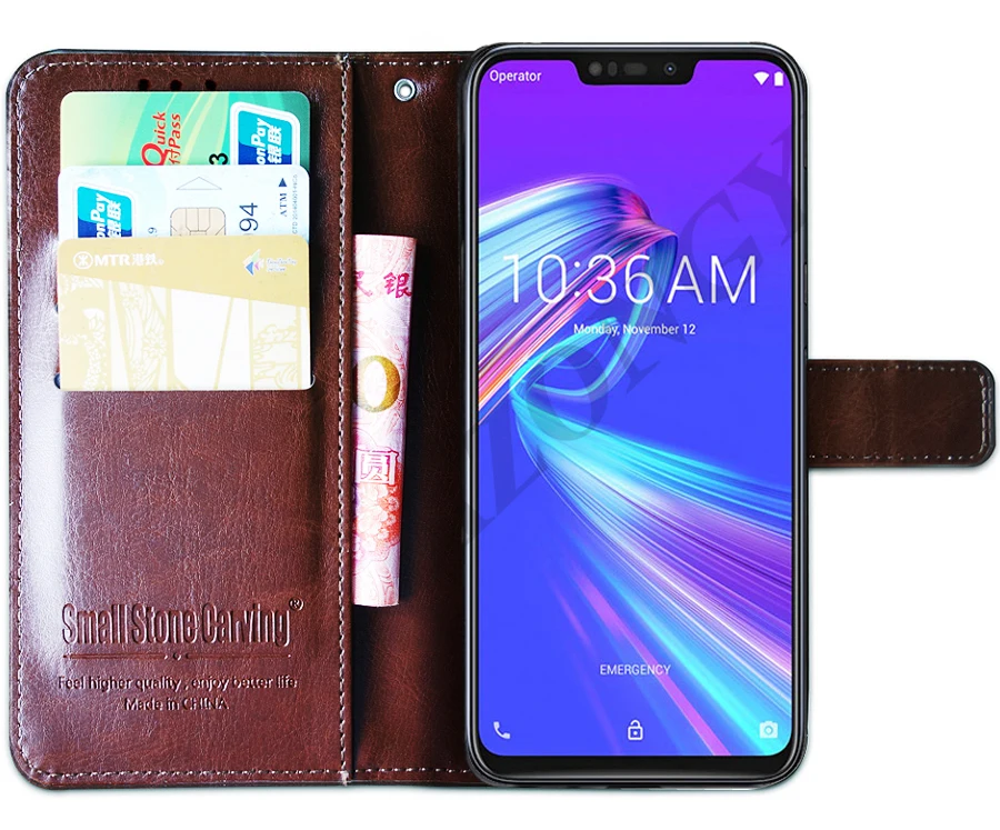 Чехол Zenfone Max Pro M2 ZB631KL силиконовый чехол бумажник из искусственной кожи с откидной
