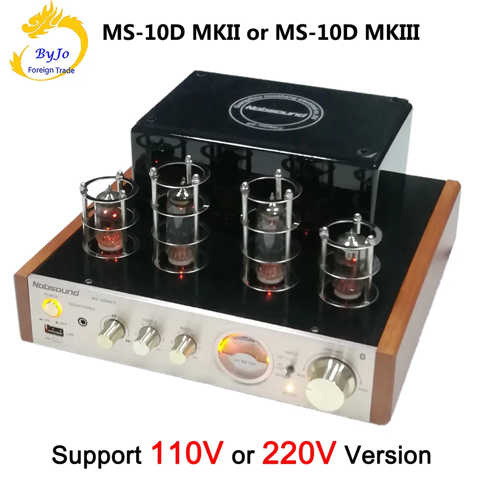 Nobsound MS-10D MKII MS-10D MKIII ламповый усилитель аудио мощности вакуумный ламповый усилитель Bluetooth усилитель 110 В или 220 В
